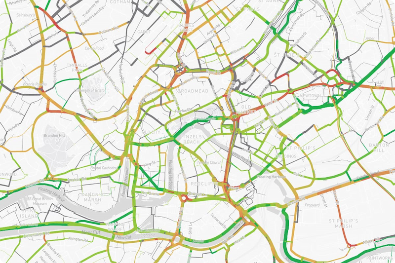 Biking comfort map