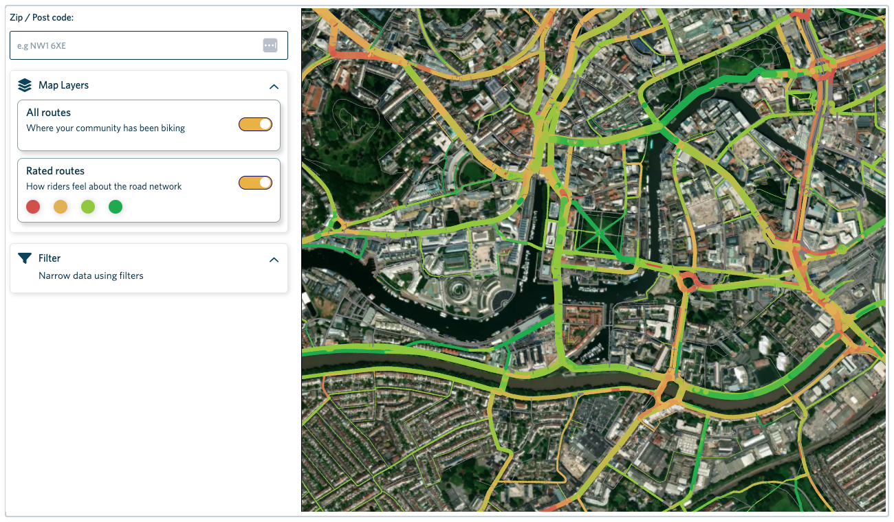 Sat map LtR biking